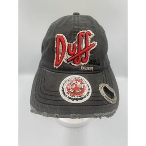 The Simpsons Duff Beer Hat Mens Adjustable Snapback Bottle Opener 2007 New Tags